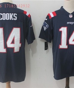 New England Patriots In Cooks #14 Nfl 2020 Navy Jersey Jersey