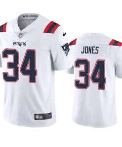 New England Patriots Jack Jones 34 White Vapor Limited Jersey