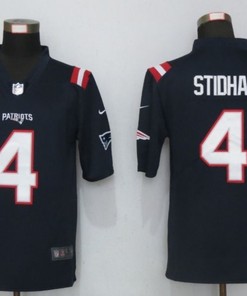 New England Patriots Jarrett Stidham #4 Nfl 2020 Black Blue Jersey