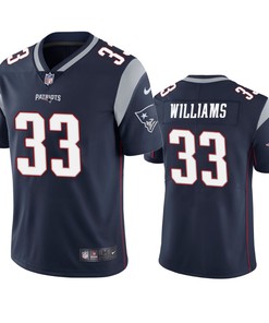 New England Patriots Joejuan Williams Navy Vapor Limited Jersey