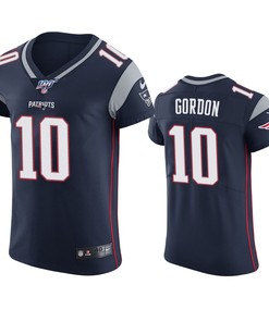 New England Patriots Josh Gordon Navy 100th Season Vapor Elite Jersey