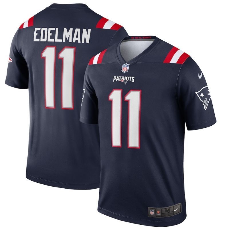 New England Patriots Julian Brandedelman #11 Nfl 2020 Black Blue Jersey