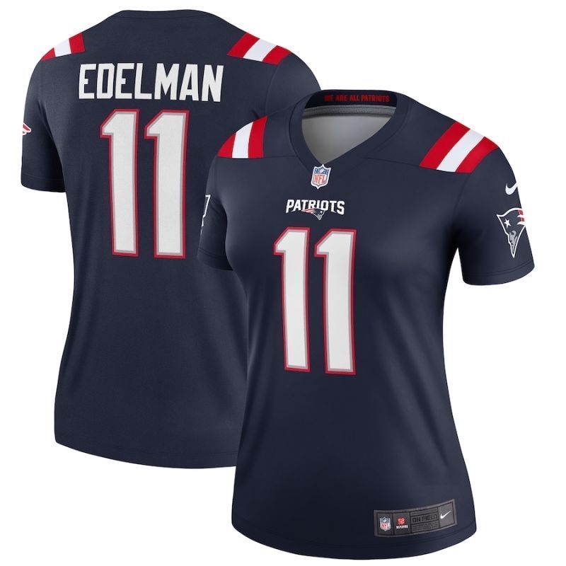 New England Patriots Julian Brandedelman #11 Nfl 2020 Black Blue Womens Jersey