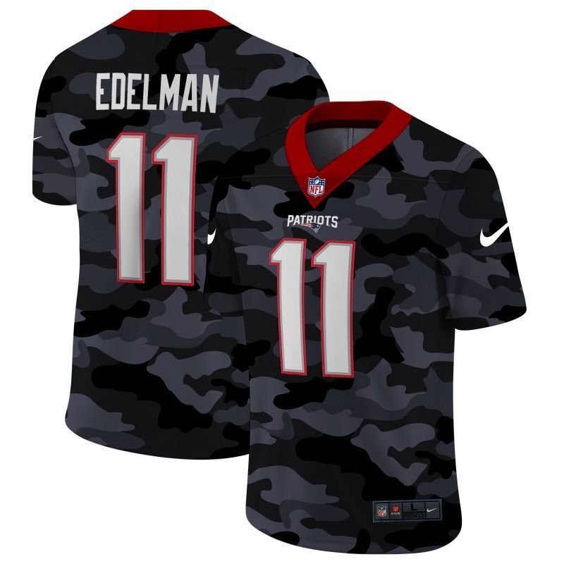 New England Patriots Julian Brandedelman #11 Nfl 2020 Camo Black Jersey