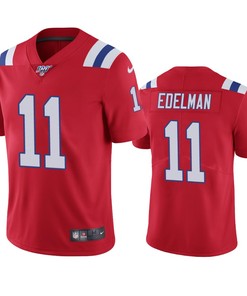 New England Patriots Julian Edelman Red 100th Season Vapor Limited Jersey