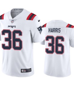 New England Patriots Kevin Harris 36 White Vapor Limited Jersey