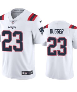 New England Patriots Kyle Dugger 23 White Vapor Limited Jersey