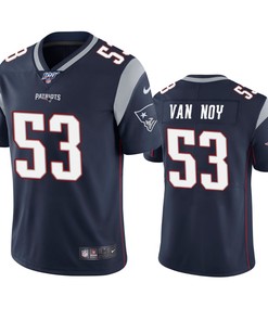New England Patriots Kyle Van Noy Navy 100th Season Vapor Limited Jersey