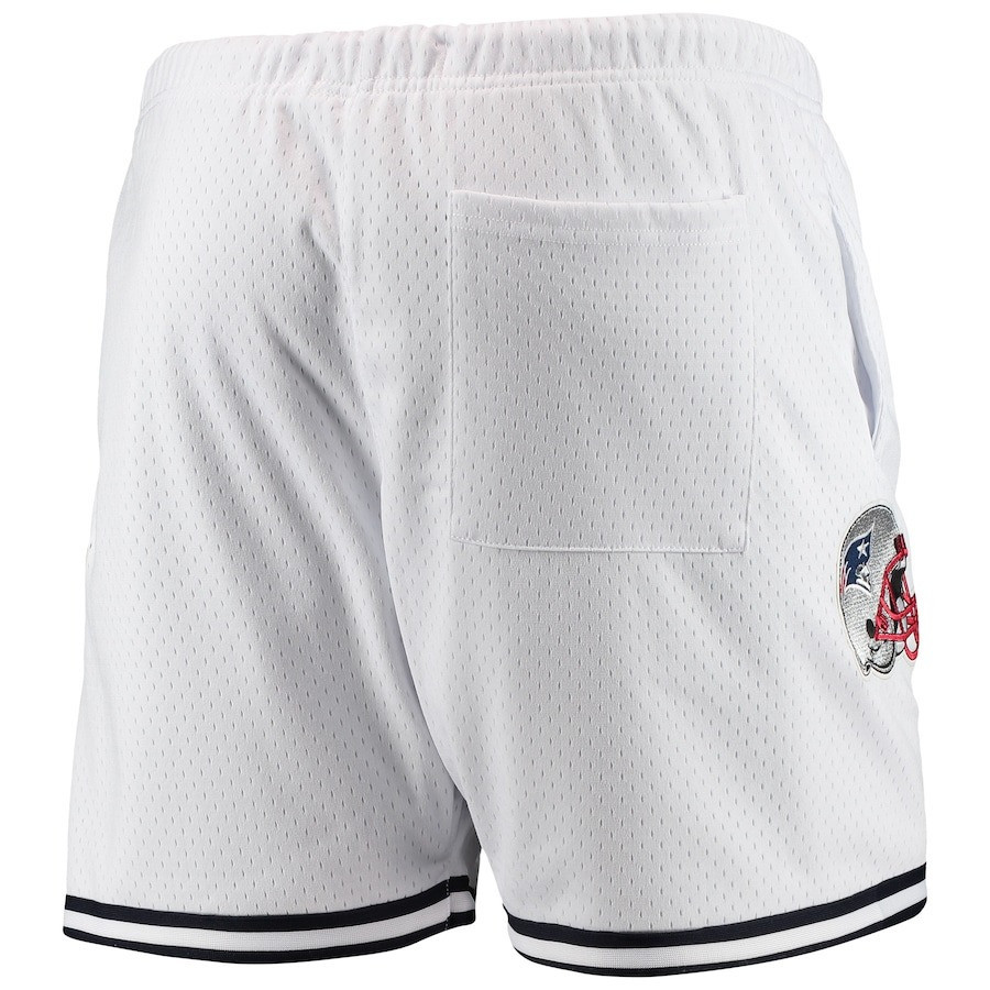 New England Patriots Logo Team White Mesh Shorts - Men