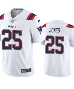 New England Patriots Marcus Jones 25 White Vapor Limited Jersey
