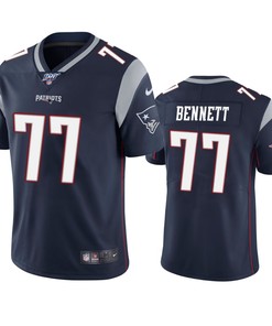 New England Patriots Michael Bennett Navy 100th Season Vapor Limited Jersey