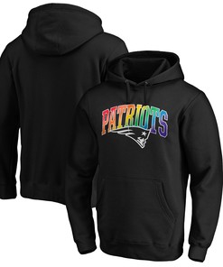 New England Patriots Nfl Pro Line By Branded Pride Logo Pullover Hoodie - Black