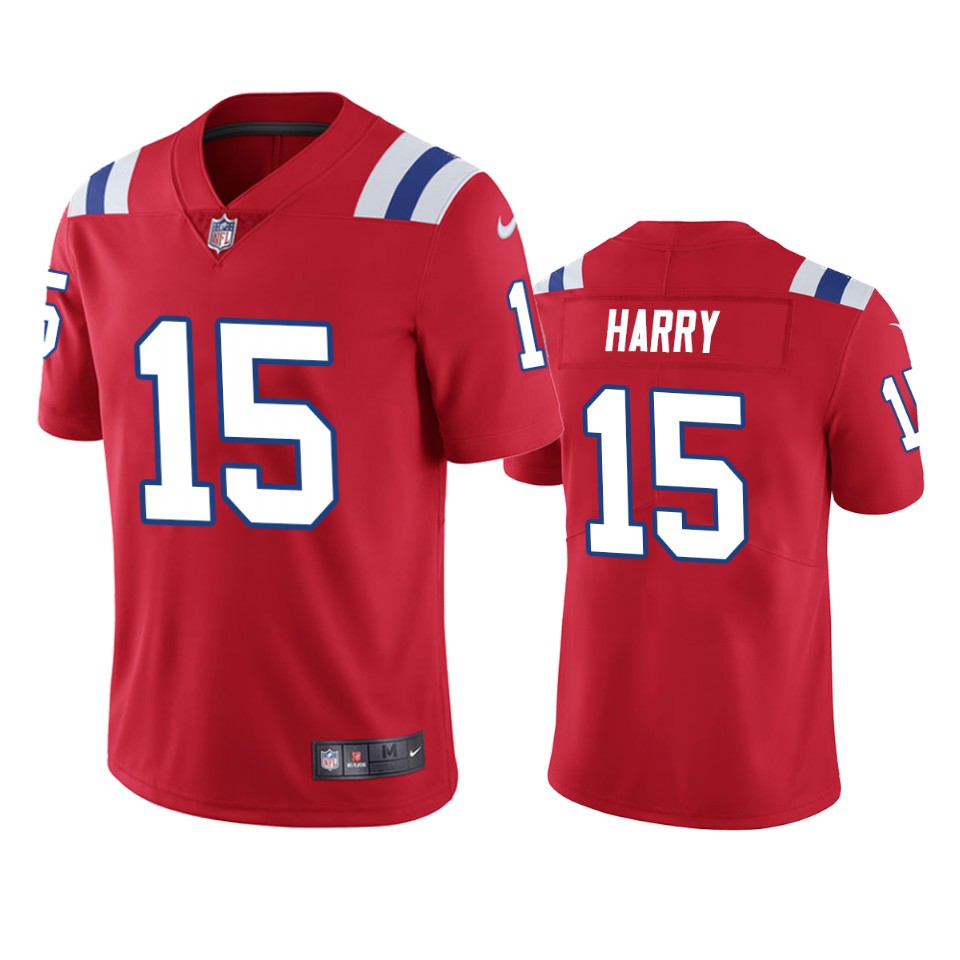 New England Patriots Nkeal Harry Red Vapor Limited Jersey