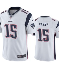 New England Patriots Nkeal Harry White Vapor Limited Jersey