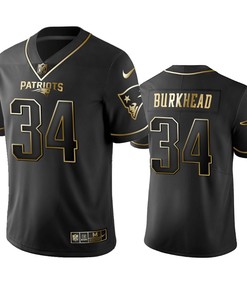 New England Patriots Rex Burkhead Black 2019 Vapor Limited Golden Edition Jersey