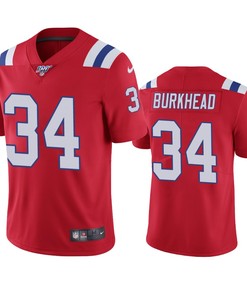 New England Patriots Rex Burkhead Red 100th Season Vapor Limited Jersey