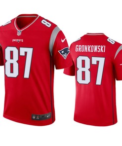 New England Patriots Rob Gronkowski Red Inverted Legend Jersey