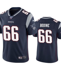 New England Patriots Russell Bodine Navy 100th Season Vapor Limited Jersey
