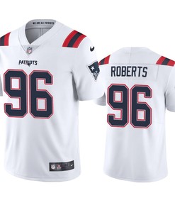New England Patriots Sam Roberts 96 White Vapor Limited Jersey