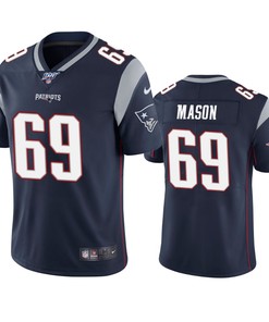 New England Patriots Shaq Mason Navy 100th Season Vapor Limited Jersey