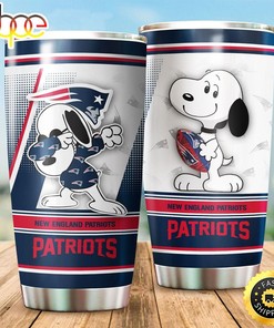 New England Patriots Snoopy NFL Football Teams Big Logo 8 Gift For Fan Travel Tumbler - Collectible NFL Fan Tumbler