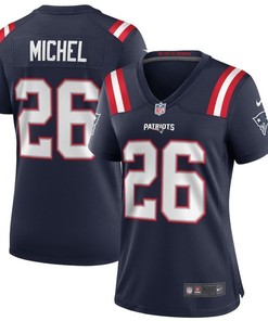 New England Patriots Sony Michel #26 Nfl 2020 Black Blue Jersey
