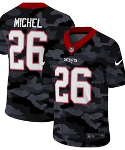 New England Patriots Sony Michel #26 Nfl 2020 Camo Black Jersey