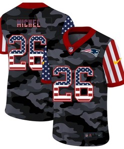 New England Patriots Sony Michel #26 Nfl 2020 Camo Jersey