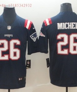 New England Patriots Sony Michel #26 Nfl 2020 Navy Jersey Jersey