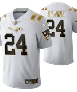 New England Patriots Stephon Gilmore 24 2021 Nfl Golden Brandedition White Jersey Gift For Patriots Fans