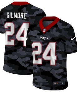 New England Patriots Stephon Gilmore #24 Nfl 2020 Camo Black Jersey