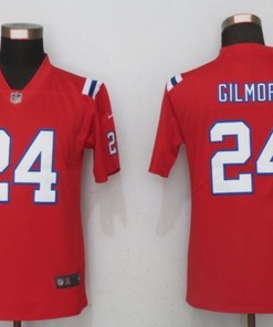 New England Patriots Stephon Gilmore #24 Nfl 2020 Carmine Red Jersey