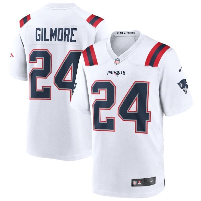 New England Patriots Stephon Gilmore #24 Nfl 2020 White Jersey