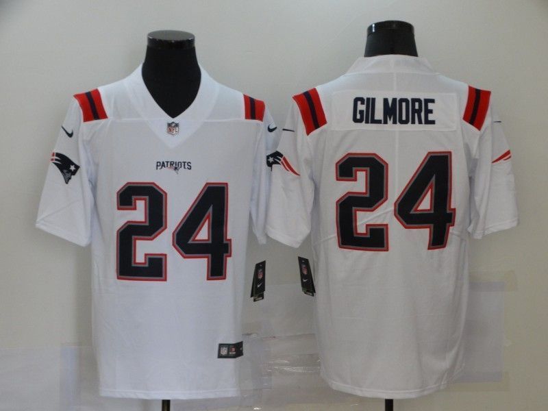 New England Patriots Stephon Gilmore #24 Nfl 2020 White Jersey Jersey