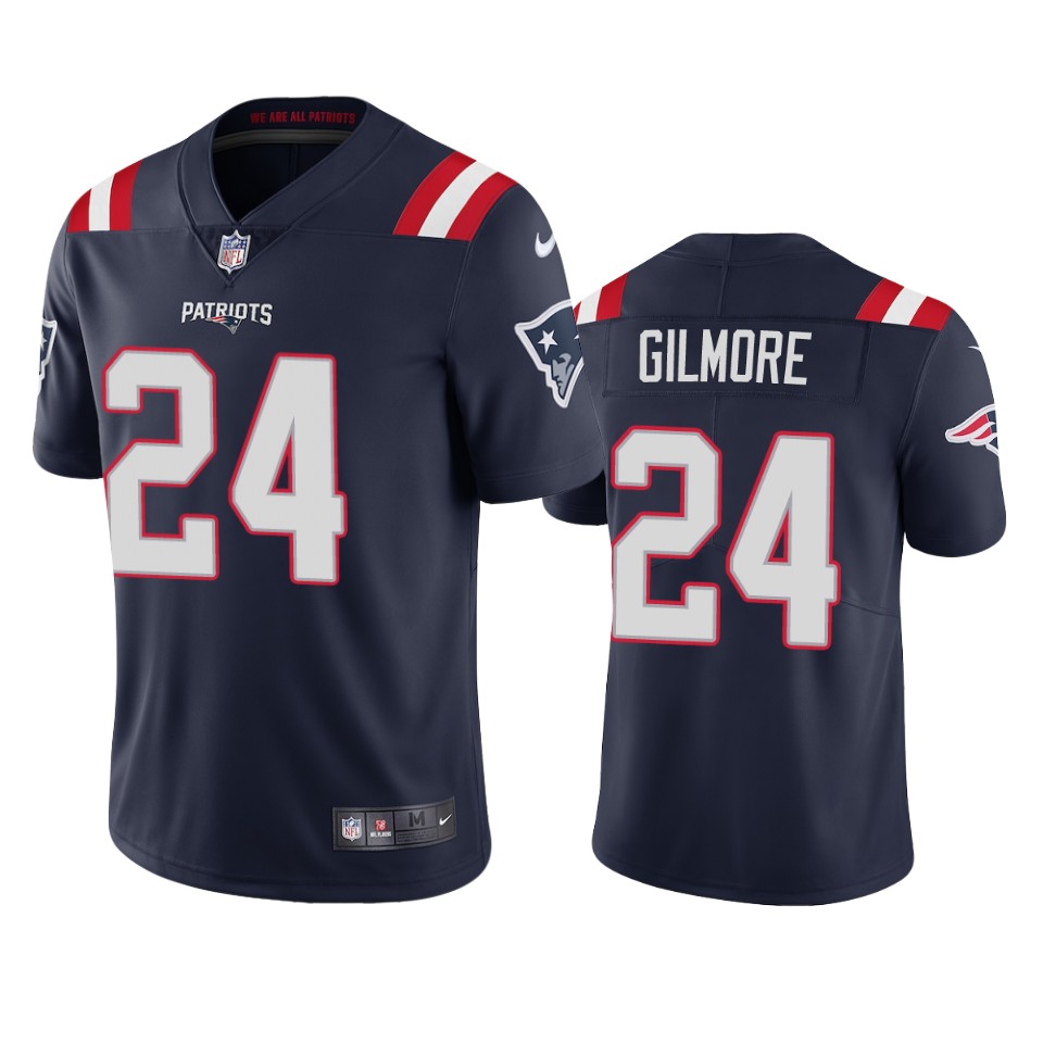 New England Patriots Stephon Gilmore Navy 2020 Vapor Limited Jersey - Mens