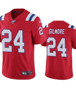 New England Patriots Stephon Gilmore Red 100th Season Vapor Limited Jersey