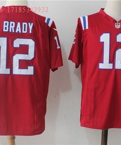 New England Patriots Tom Brady #12 Nfl 2020 Red Jersey Jersey