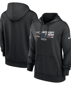 New England Patriots Women's 2022 NFL Crucial Catch Therma Performance Pullover Hoodie - Black