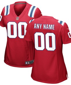 New England Patriots Womens Alternate Custom Jersey Red Custom Jerseys Nfl