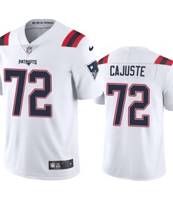 New England Patriots Yodny Cajuste 72 White Vapor Limited Jersey