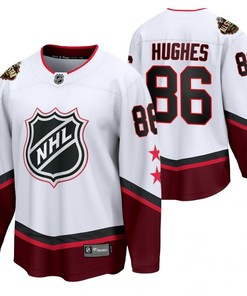 New Jersey Devils 86 Jack Hughes 2022 All-Star Eastern Conference White Jersey Jersey