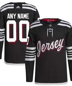 New Jersey Devils Adidas 2021/22 Alternate Primegreen Authentic Pro Custom Jersey - Black Custom Jerseys Nhl