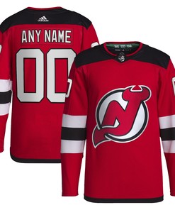 New Jersey Devils Adidas Home Primegreen Authentic Pro Custom Jersey - Red Custom Jerseys Nhl