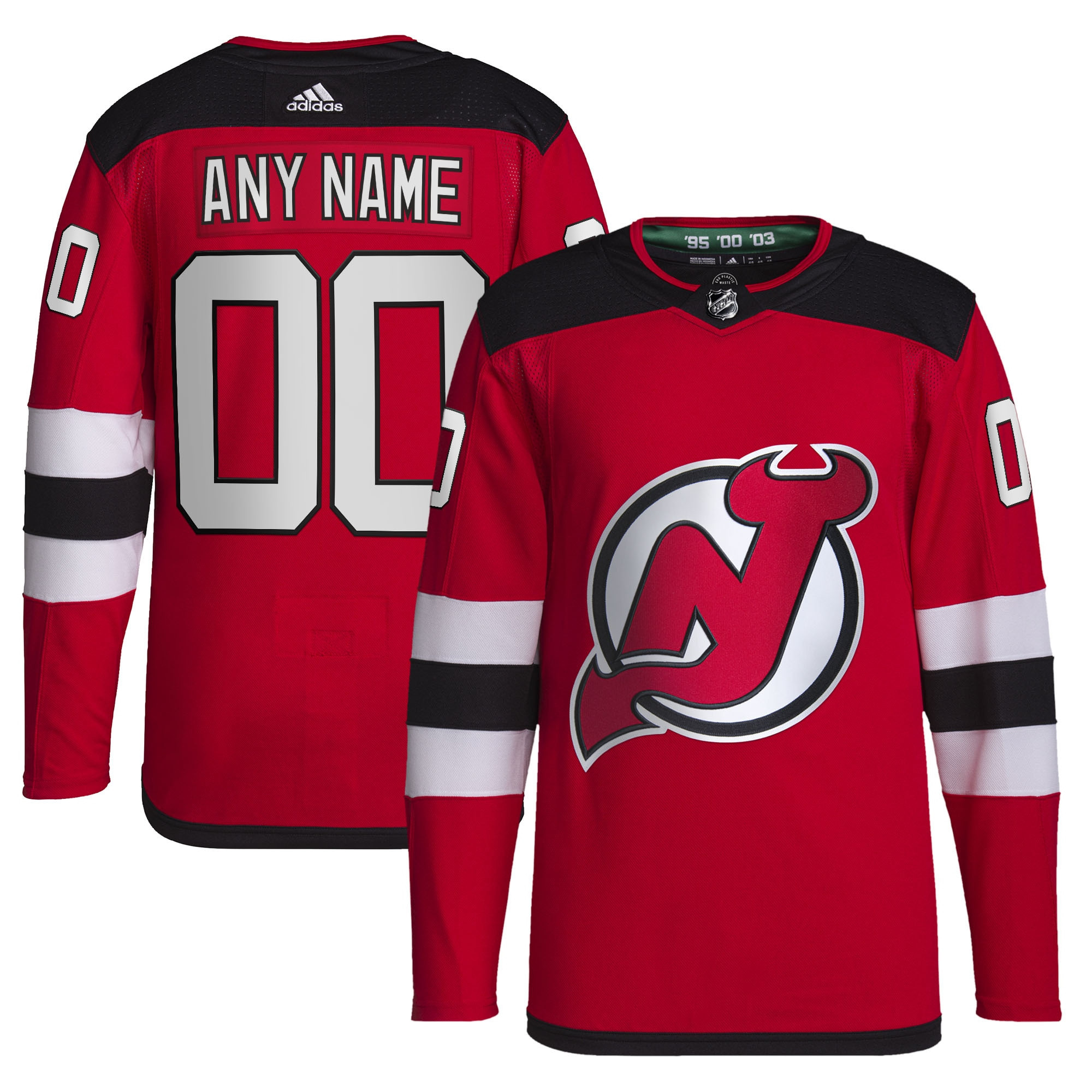 New Jersey Devils Adidas Home Primegreen Authentic Pro Custom Jersey - Red Custom Jerseys Nhl