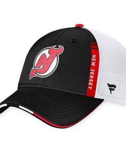 New Jersey Devils Branded 2022 Nhl Draft Pro On Stage Trucker Adjustable Hat - Black/white