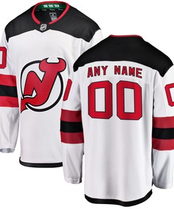 New Jersey Devils Fanatics Branded Away Breakaway Custom Jersey - White Custom Jerseys Nhl