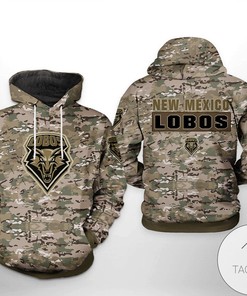 New Mexico Lobos NCAA Camo Veteran 3D Printed Hoodie