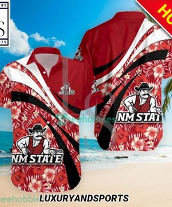 New Mexico State Aggies NCAA Hibiscus Tropical Flower Hawaiian Shirt