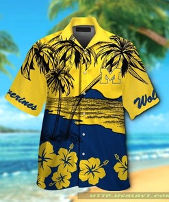 New Michigan Wolverines Hibiscus Hawaiian Shirt Beach Short