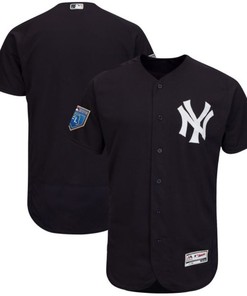 New Mlb 2018 Spring Brandedition Personalized York Yankees Black Jersey